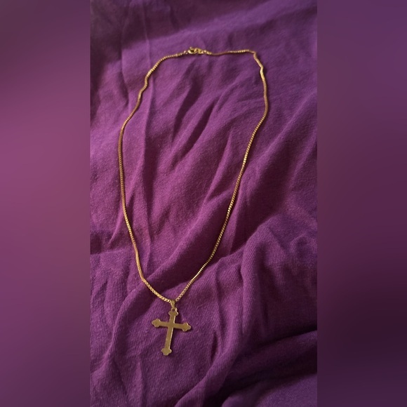 Jewelry - Gold Cross Pendant Necklace